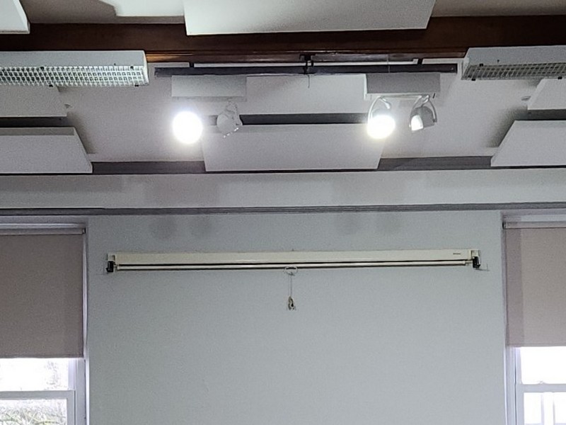 LED Lights in the main hall above the projector screen