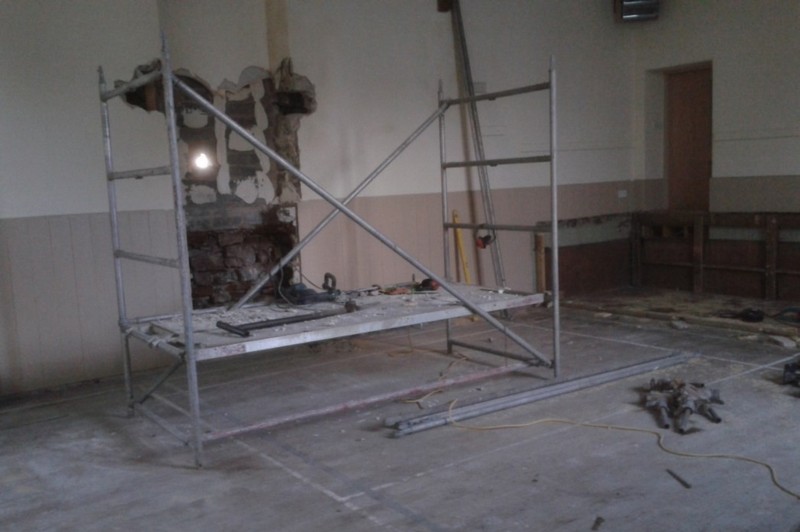 Access door for the new store room being created